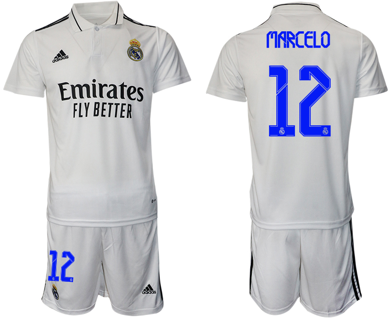 Men 2022-2023 Club Real Madrid home white #12 Adidas Soccer Jersey->real madrid jersey->Soccer Club Jersey